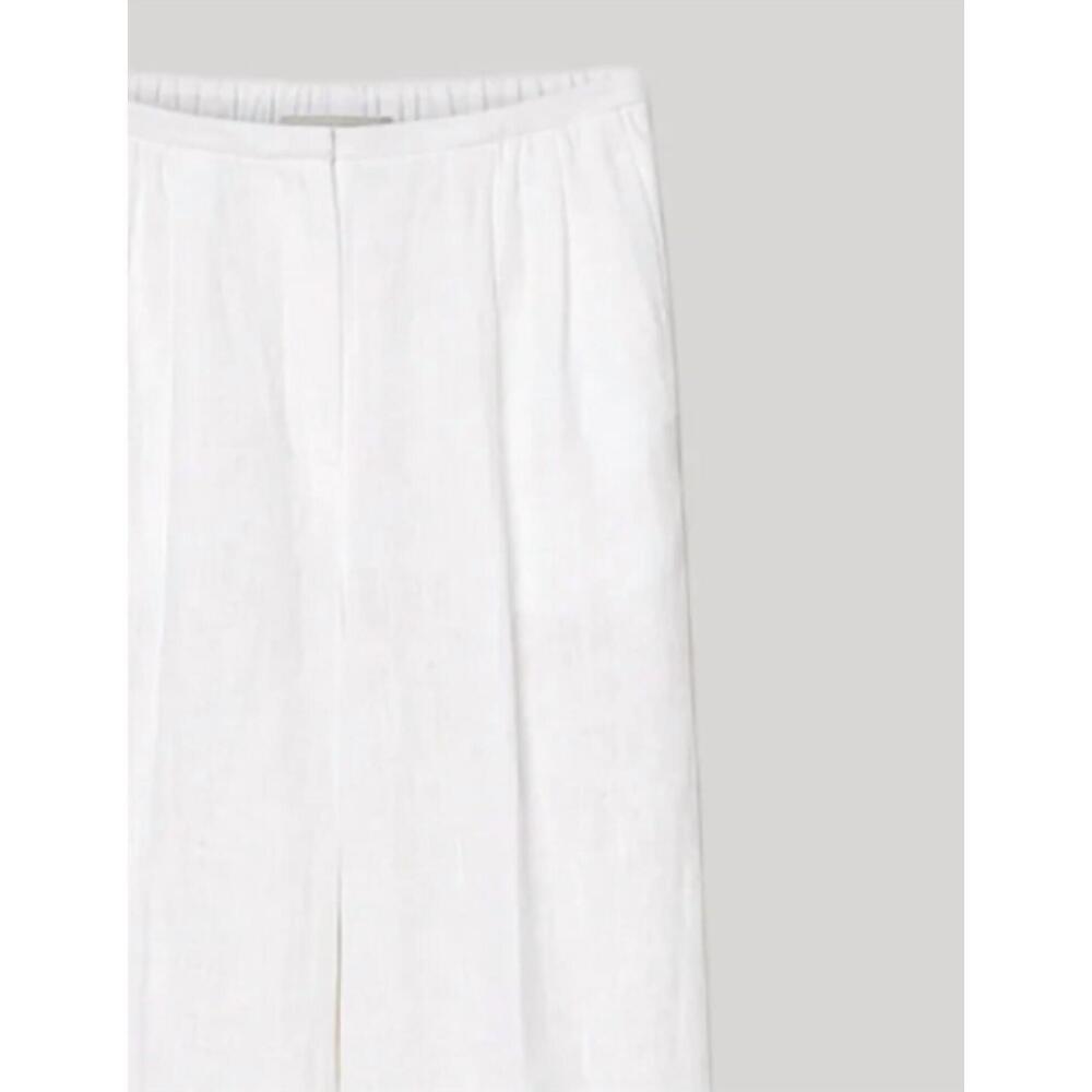 NEW FORTE FORTE women's chic linen gauze trouser in crystal - Picture 2 of 2